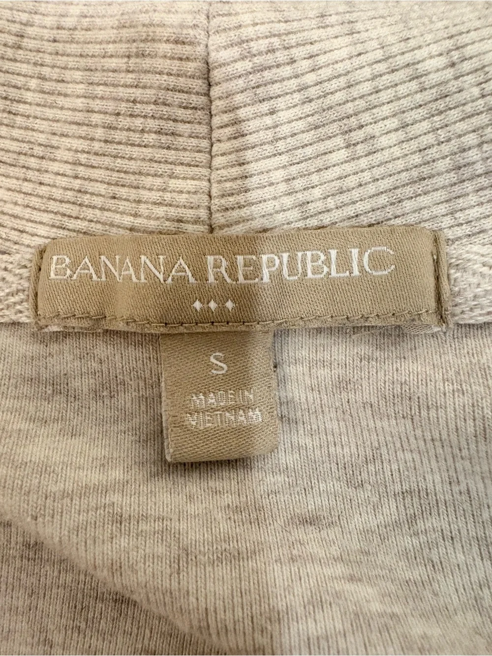 Banana Republic Light Gray Shawl Collar Pullover
